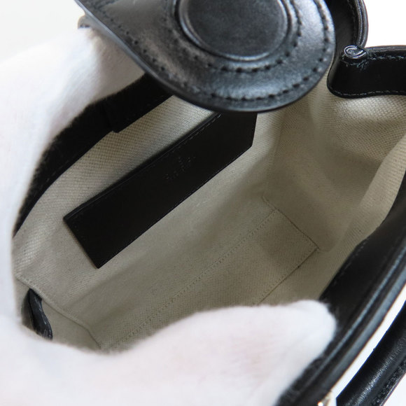 Gucci GG Embossed Mini 2way Tote Bag Leather Black - Picture 5 of 10